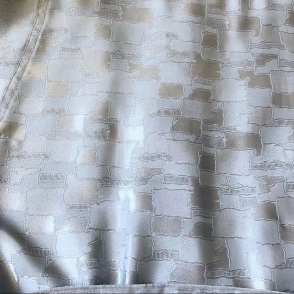 Vintage 80s Leslie Fay Jacquard Metallic Midi Dress Small - Picture 9 of 16